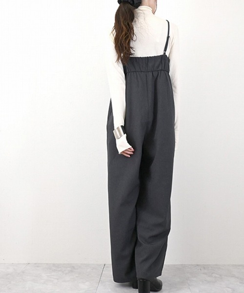 STYLEBLOCK(スタイルブロック)の「レースキャミオールインワン(サロペット/オーバーオール・レディース・ベージュ/ブラック/チャコールグレー・M)」の7枚目の写真