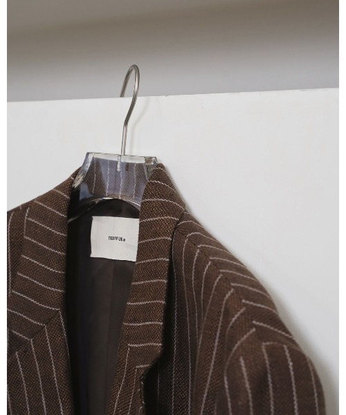 TODAYFUL/トゥデイフル】Boyfriend Stripe Linen Jacket/ボーイ