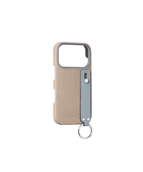 BONAVENTURA iPhone 17Pro ハンドル付ケース ストラップ付 iPhone 17 Pro) ハンドル付き バックカバーケース リザードエンボスレザー