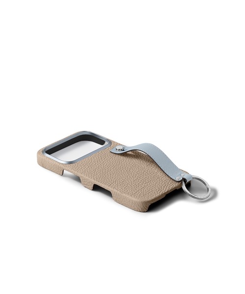 iPhone 17 Pro)ハンドル付き バックカバーケース シュリンクレザー