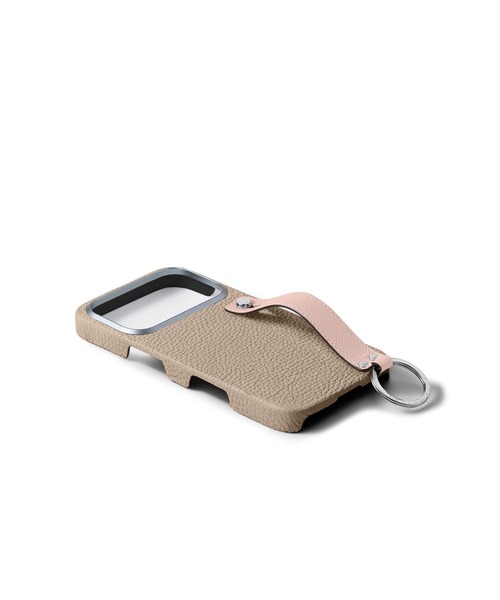 iPhone 17 Pro)ハンドル付き バックカバーケース シュリンクレザー