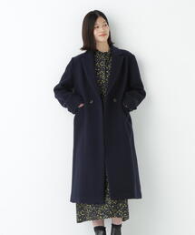 ヒューマンウーマン　チェスターコート　★未着用 human woman｜ヒューマンウーマンのチェスターコート（ブルー