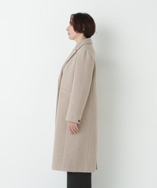 human woman(ヒューマンウーマン)の「◆ウールモッサダブルチェスターコート(チェスターコート・レディース・ネイビー/ベージュ・MEDIUM)」の6枚目の写真