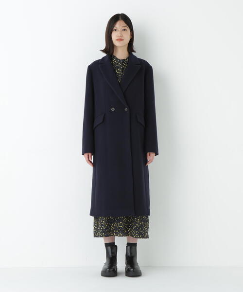 ◇ウールモッサダブルチェスターコート（チェスターコート）｜human