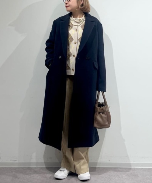 ◇ウールモッサダブルチェスターコート（チェスターコート）｜human