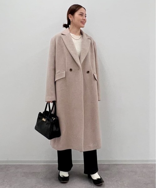 ◇ウールモッサダブルチェスターコート（チェスターコート）｜human