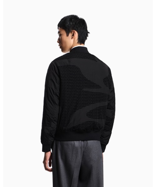 エンポリオ アルマーニ】リバーシブルブルゾン ナイロン フロックロゴ
