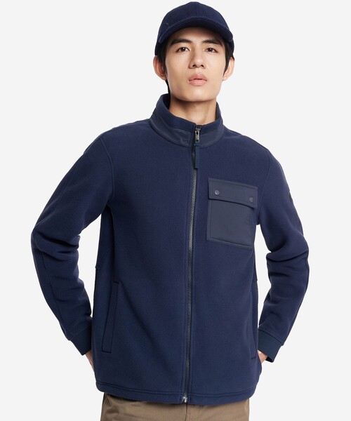 AIGLE(エーグル)の「olartec Thermal Pro ポーラーテック フリースブルゾン(ブルゾン・メンズ・モスグリーン/ダークネイビー・S/M/L)」の2枚目の写真
