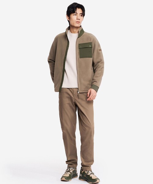 AIGLE(エーグル)の「olartec Thermal Pro ポーラーテック フリースブルゾン(ブルゾン・メンズ・モスグリーン/ダークネイビー・S/M/L)」の7枚目の写真