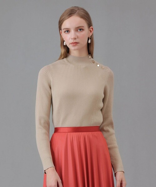メリノワイドリブハイネック プルオーバー（ニット/セーター）｜ANAYI