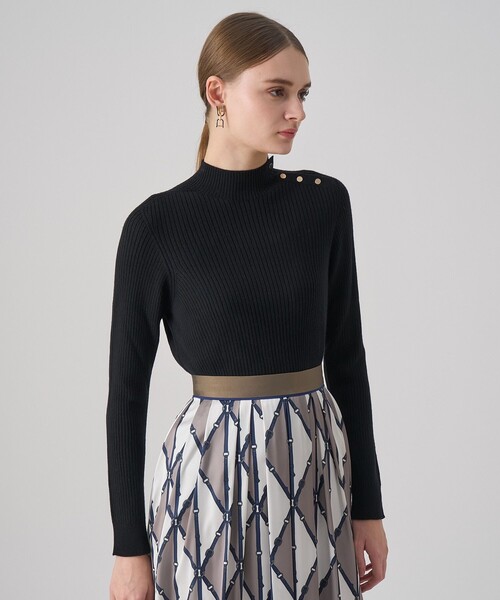 メリノワイドリブハイネック プルオーバー（ニット/セーター）｜ANAYI