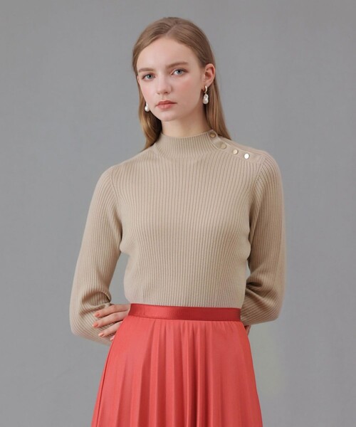 メリノワイドリブハイネック プルオーバー（ニット/セーター）｜ANAYI