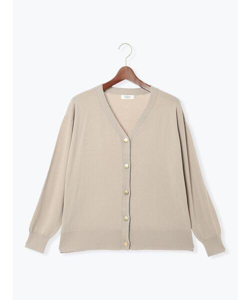 Te chichi TERRASSE(テチチテラス)の「金釦Vネックリラックスカーディガン(カーディガン/ボレロ・レディース・ベージュ/ブラック/ブルー/ピンク・F)」の12枚目の写真