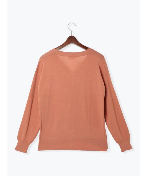 Te chichi TERRASSE(テチチテラス)の「金釦Vネックリラックスカーディガン(カーディガン/ボレロ・レディース・ベージュ/ブラック/ブルー/ピンク・F)」の10枚目の写真