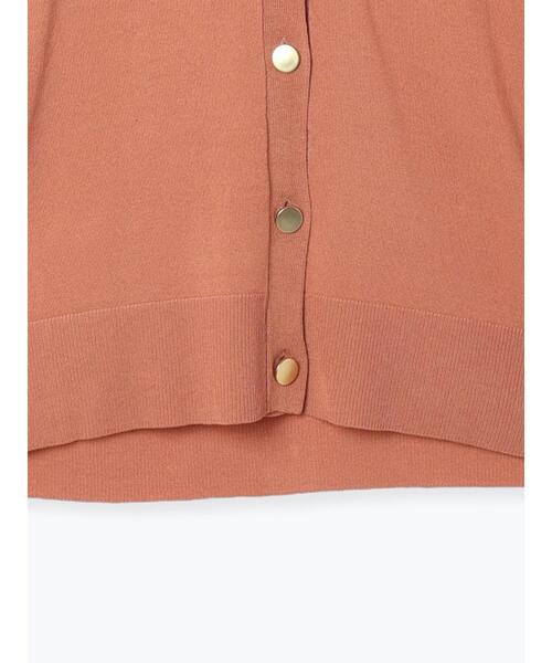 Te chichi TERRASSE(テチチテラス)の「金釦Vネックリラックスカーディガン(カーディガン/ボレロ・レディース・ベージュ/ブラック/ブルー/ピンク・F)」の7枚目の写真