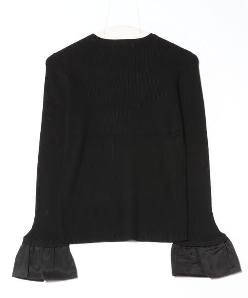 M.deux(エムドゥ)の「袖シアーバルーンリブニット(ニット/セーター・レディース・ブラック/ボルドー・MEDIUM)」の14枚目の写真