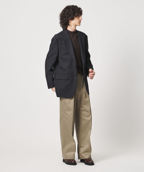 District（ディストリクト）の「＜District＞ギャバジン リラックス シングル 2ボタンブレザー（テーラードジャケット・メンズ・ネイビー・S/M/L）」の3枚目の写真