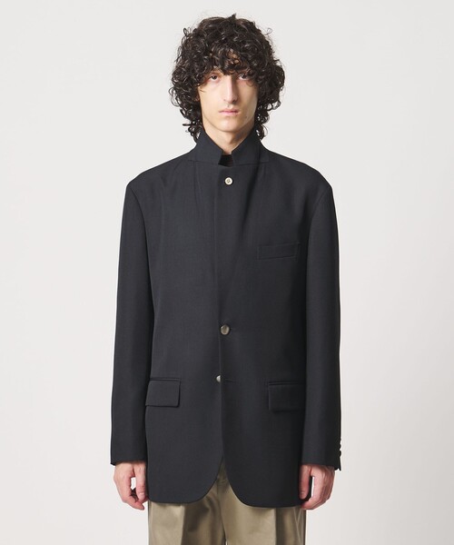 District（ディストリクト）の「＜District＞ギャバジン リラックス シングル 2ボタンブレザー（テーラードジャケット・メンズ・ネイビー・S/M/L）」の7枚目の写真