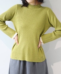 leswel（レスウェル）の「【L～5L 大きいサイズ】配色リブニットハイネックプルオーバー（ニット/セーター・レディース）」