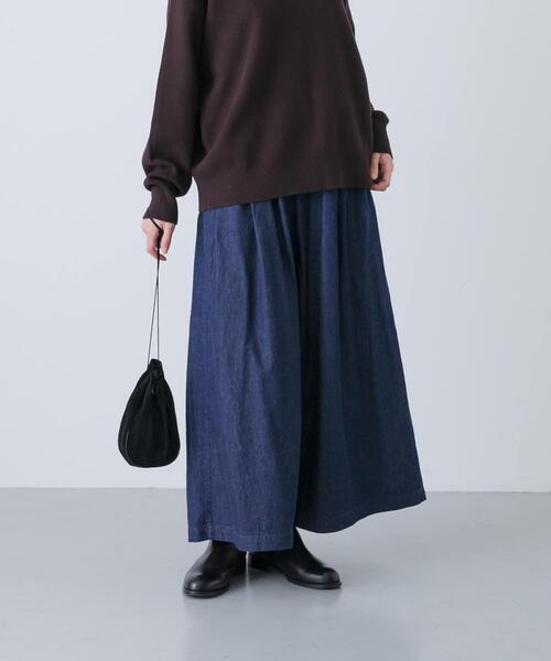 デニムタックワイドパンツ（デニムパンツ）｜かぐれ（カグレ）の