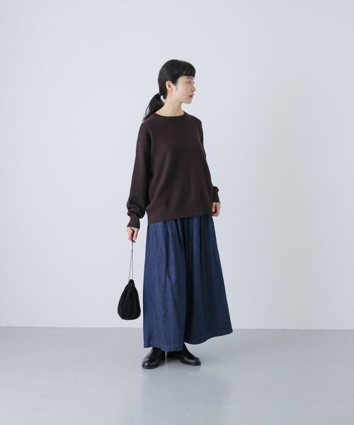 デニムタックワイドパンツ（デニムパンツ）｜かぐれ（カグレ）の