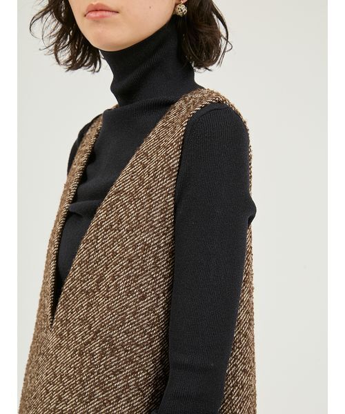 emmi（エミ）の「ミニジャンパースカート（ワンピース・レディース・ブラウン/ブラック・0/1）」の8枚目の写真