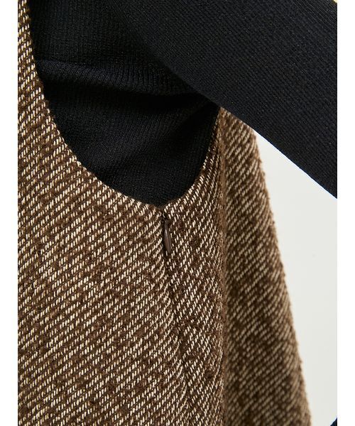 emmi（エミ）の「ミニジャンパースカート（ワンピース・レディース・ブラウン/ブラック・0/1）」の9枚目の写真