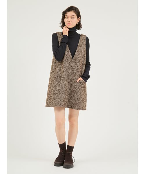 emmi（エミ）の「ミニジャンパースカート（ワンピース・レディース・ブラウン/ブラック・0/1）」の13枚目の写真