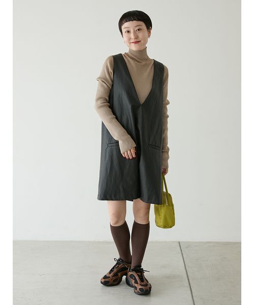 emmi（エミ）の「ミニジャンパースカート（ワンピース・レディース・ブラウン/ブラック・0/1）」の19枚目の写真