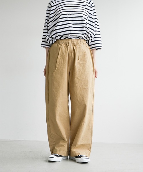 ソラモナポッシェ 馬布イージーパンツ ベージュ