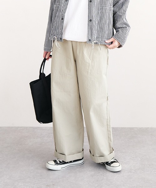 solamonat poche(ソラモナポッシェ)の「馬布イージーパンツ(その他パンツ・レディース・ブラック/チャコールグレー/オフホワイト/ライトベージュ/カーキ/ベージュ/ピンク/ブラウン・3/2/1)」の6枚目の写真
