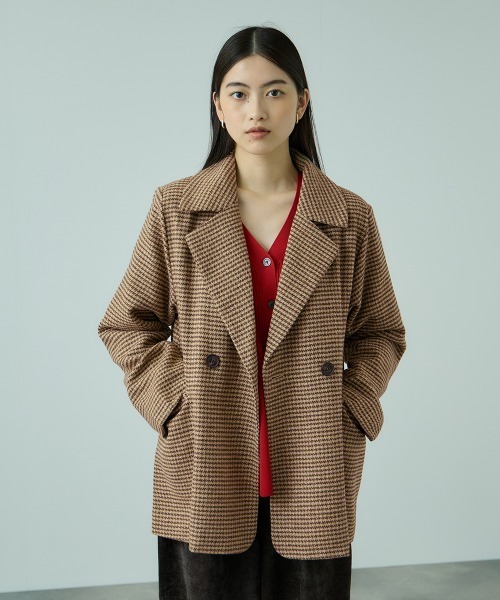 VICKY(ビッキー)の「ツィーディチェックWボタンジャコット(その他アウター・レディース・ブラック系その他/ベージュ系その他・M)」の10枚目の写真