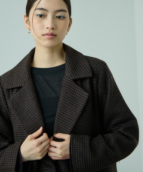 セール】ツィーディチェックWボタンジャコット（その他アウター