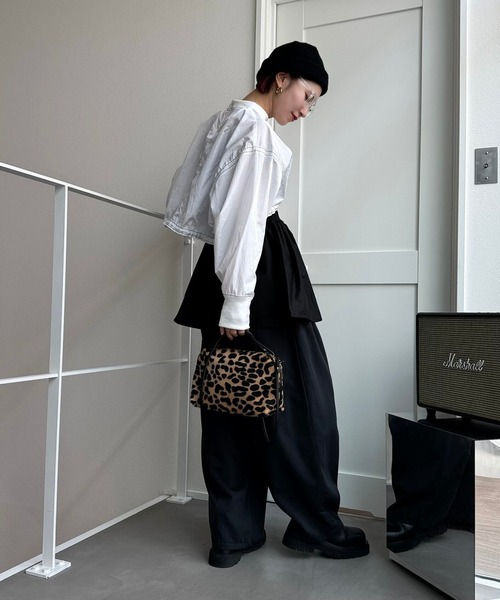 CFT.（シフト）の「ナイロンステッチクロップドプルオーバー（シャツ/ブラウス・レディース・グレー/ブラック/ホワイト・FREE）」の8枚目の写真