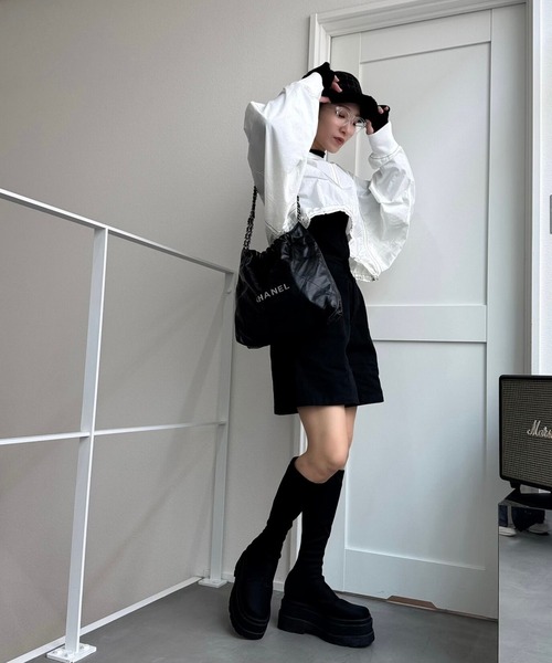 CFT.（シフト）の「ナイロンステッチクロップドプルオーバー（シャツ/ブラウス・レディース・グレー/ブラック/ホワイト・FREE）」の11枚目の写真