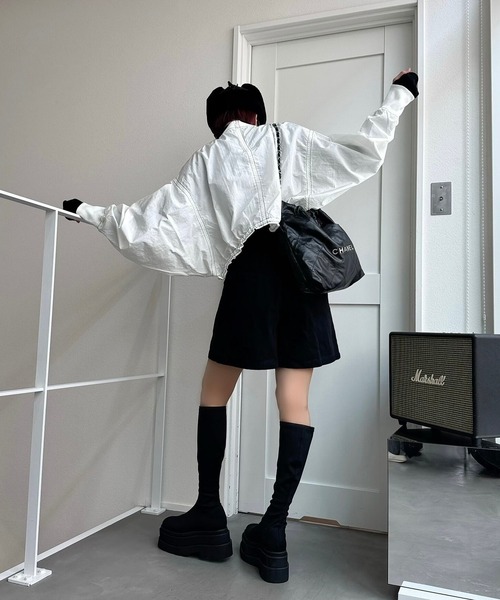 CFT.（シフト）の「ナイロンステッチクロップドプルオーバー（シャツ/ブラウス・レディース・グレー/ブラック/ホワイト・FREE）」の13枚目の写真