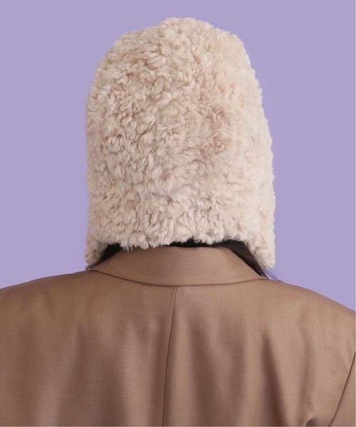 CONTROL FREAK（コントロールフリーク）の「CONTROL FREAK / CTFK（コントロールフリーク/シーティーエフケー）フェイクボアフライトキャップ（ニットキャップ/ビーニー・レディース・ブラック/ボルドー/ベージュ・FREE）」の6枚目の写真