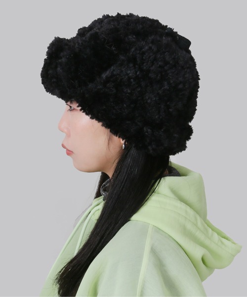 CONTROL FREAK（コントロールフリーク）の「CONTROL FREAK / CTFK（コントロールフリーク/シーティーエフケー）フェイクボアフライトキャップ（ニットキャップ/ビーニー・レディース・ブラック/ボルドー/ベージュ・FREE）」の11枚目の写真