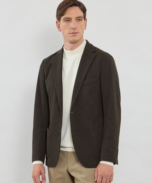 MACKINTOSH LONDON(マッキントッシュ ロンドン)の「【WEB・一部店舗限定】【FLEX JERSEY】コットンウールジャージージャケット(テーラードジャケット・メンズ・ダークネイビー/ブラウン系その他6・38/40/42)」の2枚目の写真