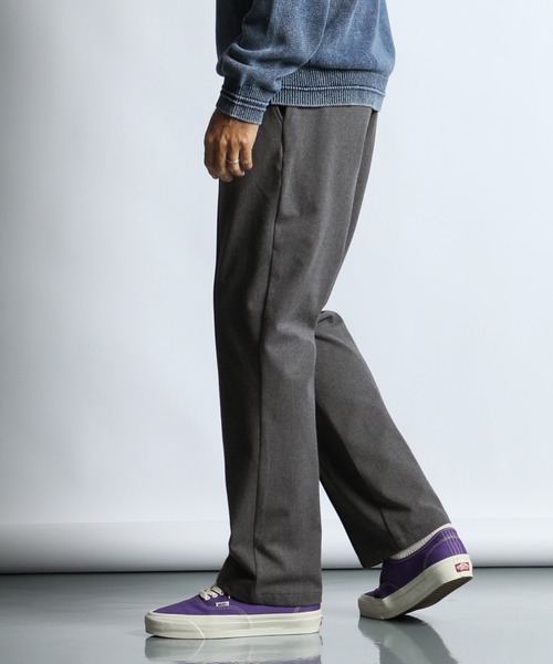 みや　2点セット セール】HEAT EFFECT 2WAY STRETCH CENTER CREASE PANTS： 360°伸縮