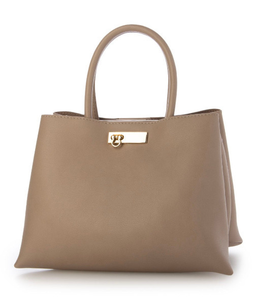 cache cache(カシュ カシュ)の「カシュカシュ cachecache / 三層2wayトートバッグ(トートバッグ・レディース・ブラック/ベージュ/イエロー・FREE)」の2枚目の写真