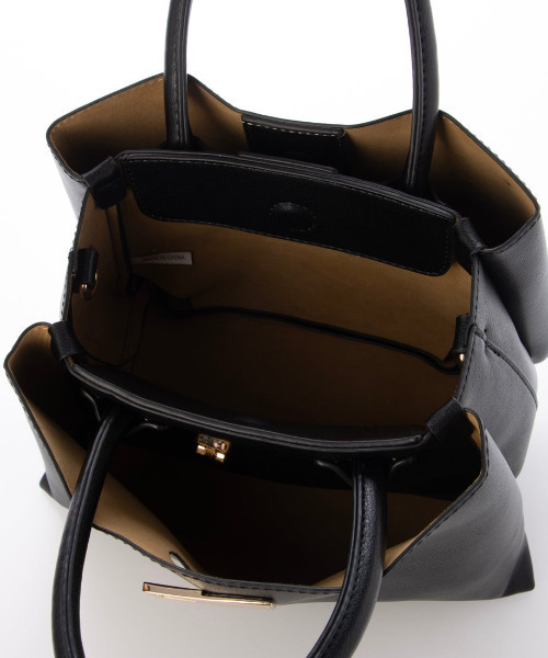 cache cache(カシュ カシュ)の「カシュカシュ cachecache / 三層2wayトートバッグ(トートバッグ・レディース・ブラック/ベージュ/イエロー・FREE)」の6枚目の写真
