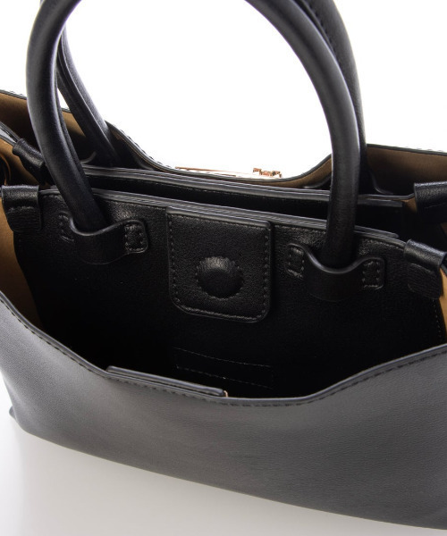 cache cache(カシュ カシュ)の「カシュカシュ cachecache / 三層2wayトートバッグ(トートバッグ・レディース・ブラック/ベージュ/イエロー・FREE)」の5枚目の写真