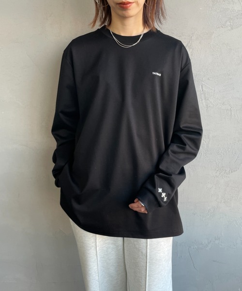 ひろTATRAS SICADO ワンポイントロゴ ロンT ブラックサイズ2 TATRAS/タトラス] SICADO ワンポイントロゴ ロングスリーブTシャツ（T