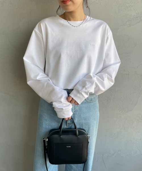 TATRAS（タトラス）の「[TATRAS/タトラス] SICADO ワンポイントロゴ ロングスリーブTシャツ（Tシャツ/カットソー・レディース・ブラック/ホワイト・1/2/3/4）」の8枚目の写真