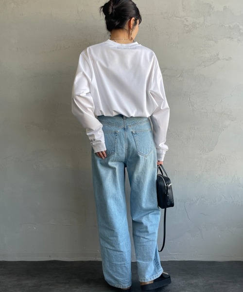 TATRAS（タトラス）の「[TATRAS/タトラス] SICADO ワンポイントロゴ ロングスリーブTシャツ（Tシャツ/カットソー・レディース・ブラック/ホワイト・1/2/3/4）」の13枚目の写真