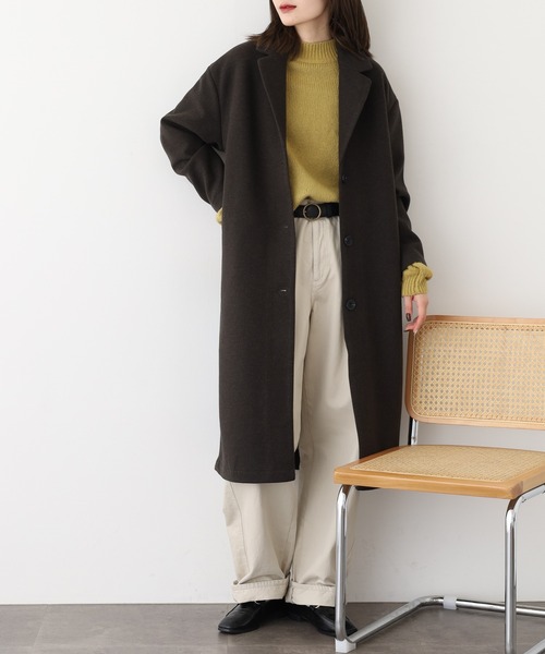 メル94407 ⭐️モラビト　テーラードジャケット　フェルト　ニット　リブ olet ihana 圧縮ニットテーラード ジャケット（テーラードジャケット