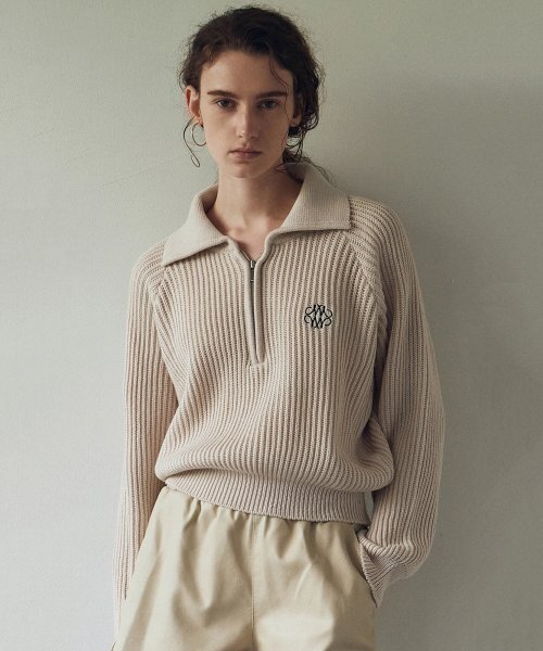 NICK&NICOLE（ニックアンドニコール）の「NICOLE HALF ZIP UP KNIT_LIGHT BEIGE（ニット/セーター・レディース・その他・FREE）」の3枚目の写真
