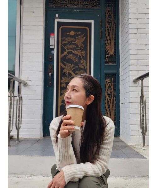 NICK&NICOLE（ニックアンドニコール）の「NICOLE HALF ZIP UP KNIT_LIGHT BEIGE（ニット/セーター・レディース・その他・FREE）」の4枚目の写真