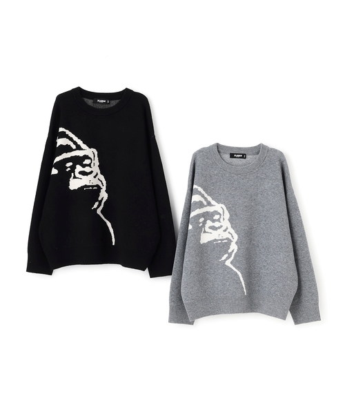 XLARGE KIDS（エクストララージキッズ）の「OGフェイスニットプルオーバー（ニット/セーター・キッズ・トップグレー/ブラック・100cm/140cm/110cm/130cm/120cm）」の8枚目の写真